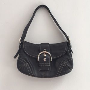 Leather Black Coach Handbag